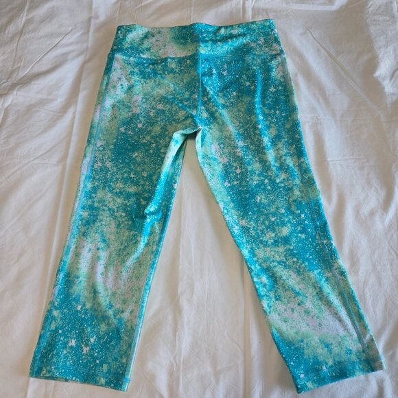 Old Navy Turquoise Splatter Leggings - Picture 7 of 10